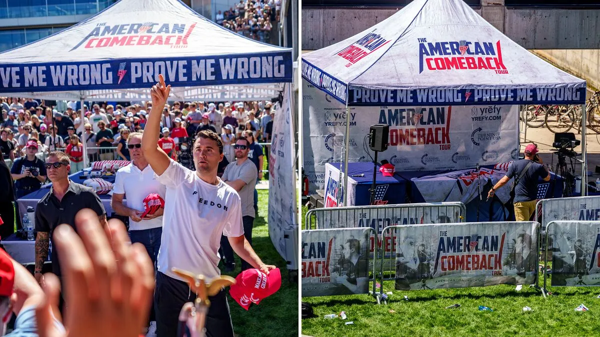 “Truly Morbid”: Replica Of Tent Where Charlie Kirk Lost His Life Built For Fans To Take Selfies