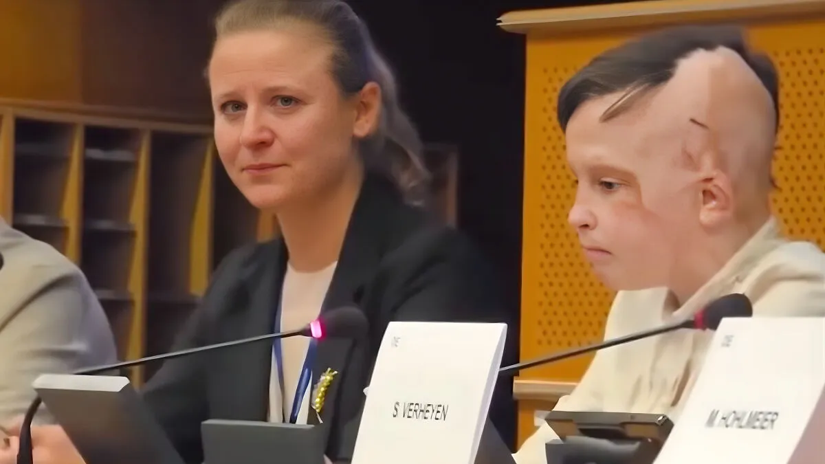 Interpreter In Tears During Ukrainian Boy’s Heartbreaking Testimony At European Parliament