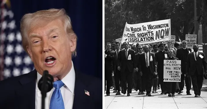 Trump Says White People Were “Very Badly Treated” Due To Civil Rights Protections